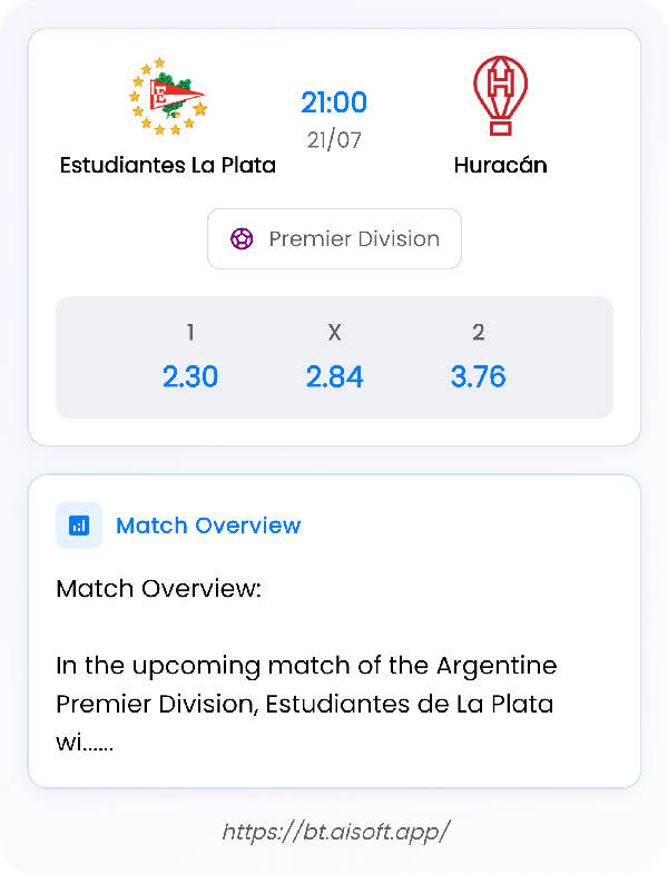 AI Match Prediction: Estudiantes La Plata vs Huracán • Premier Division • 21:00 / 21 July