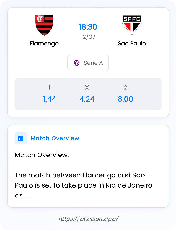 AI Match Prediction: Flamengo vs Sao Paulo • Serie A • 18:30 / 12 July
