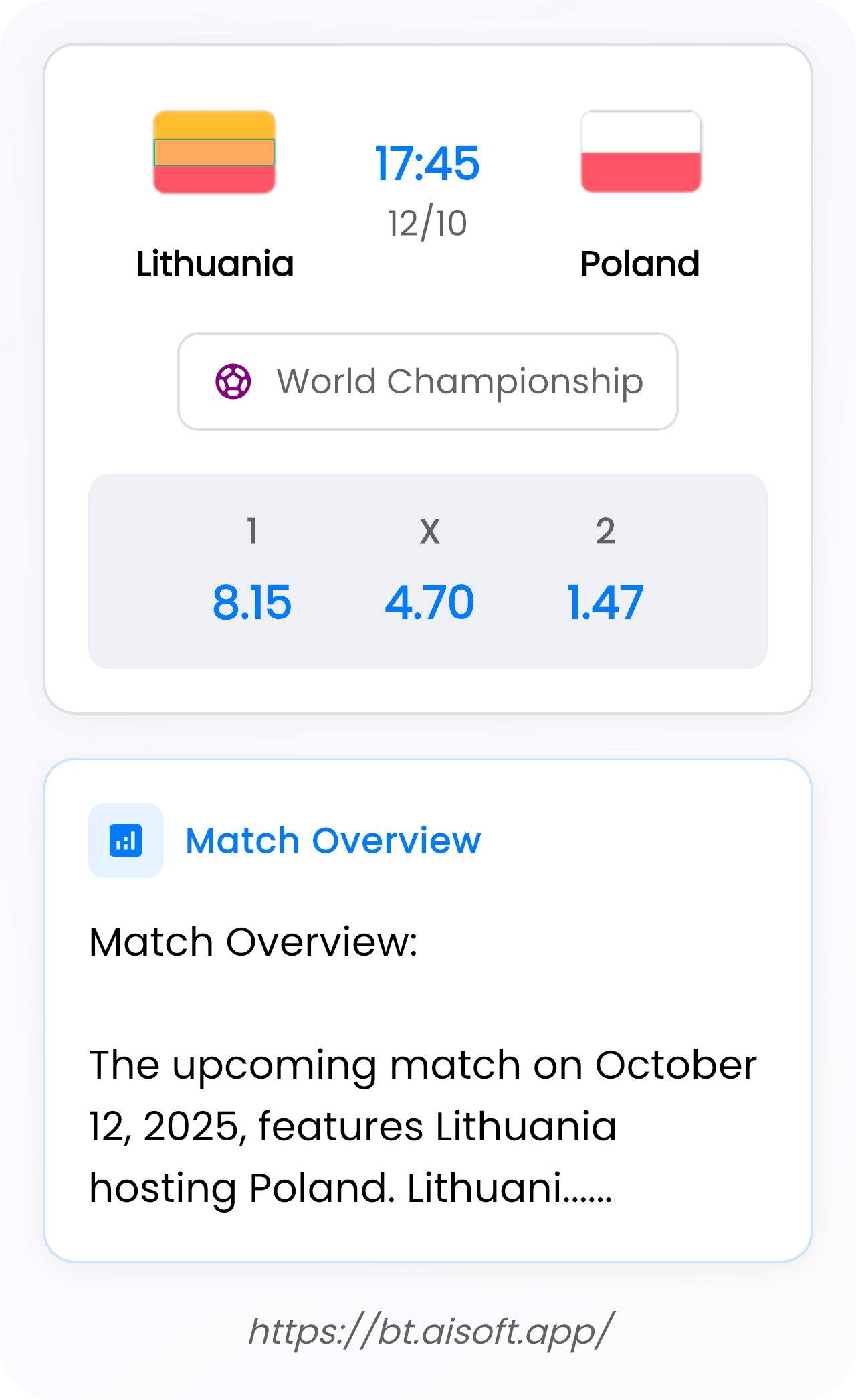 AI Match Prediction: Lithuania vs Poland • World Championship • 17:45 / 12 October