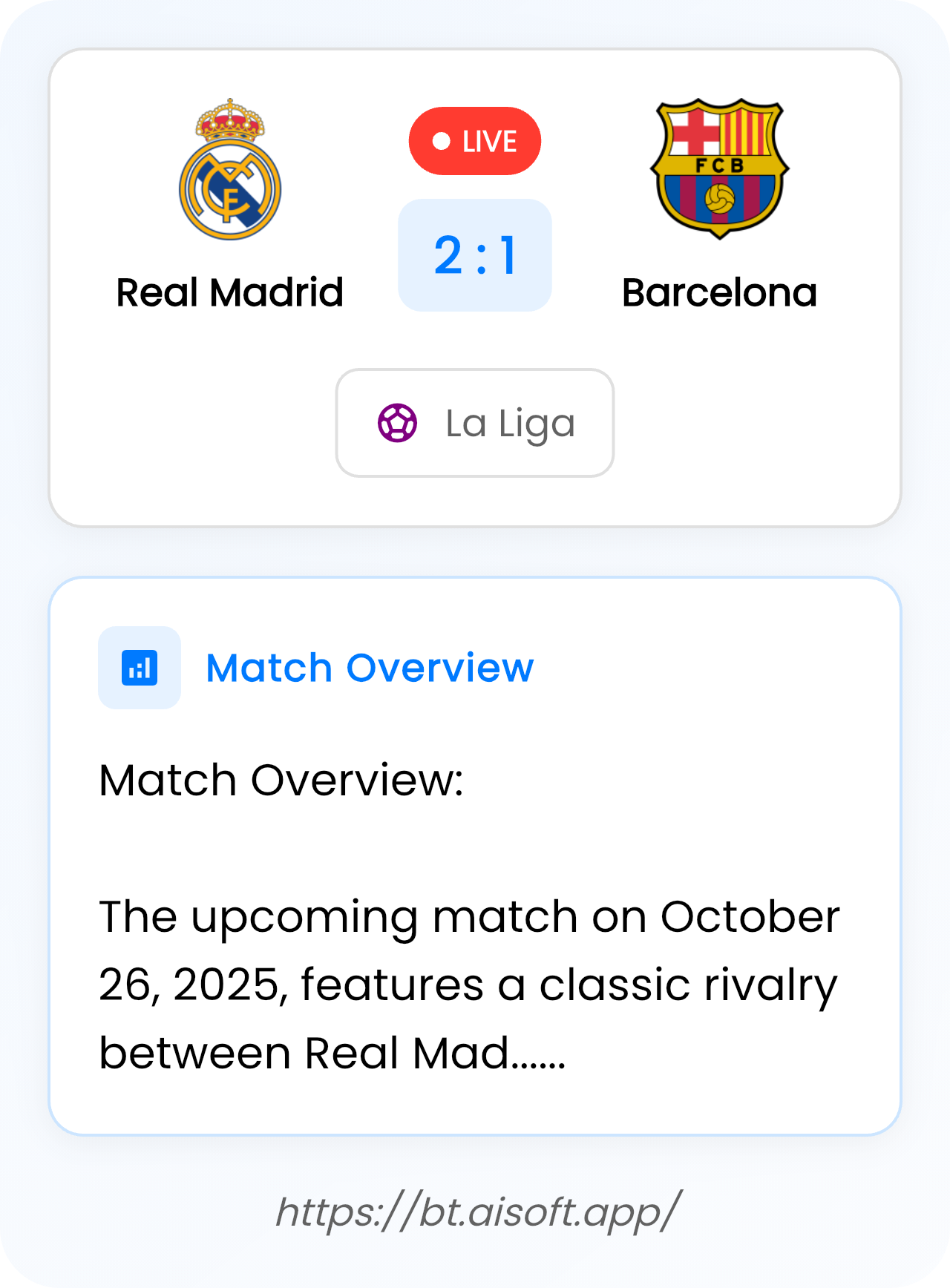 AI Match Prediction: Real Madrid vs Barcelona • La Liga • 14:15 / 26 October