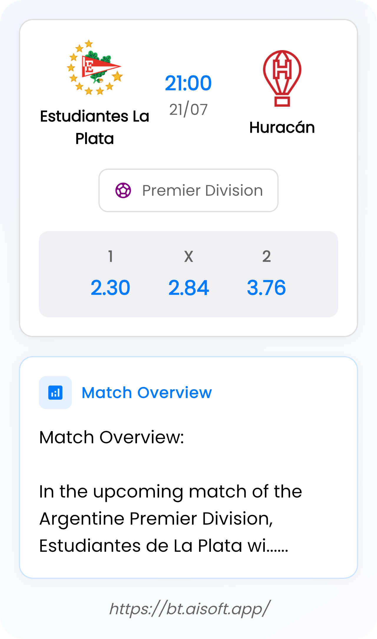 AI Match Prediction (Tips): Estudiantes La Plata vs Huracán • Premier Division • 21:00 / 21 July