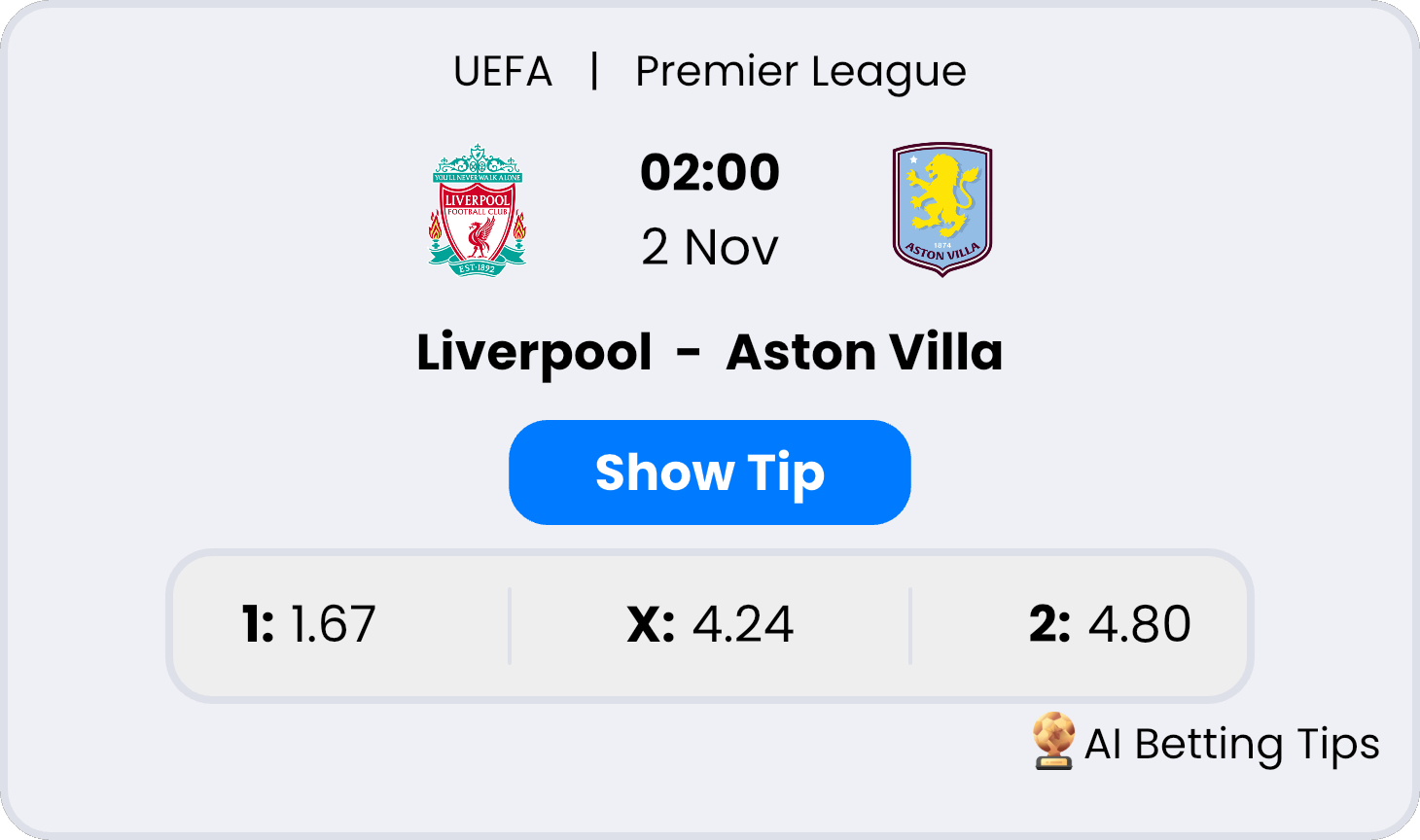 Liverpool vs AstonVilla