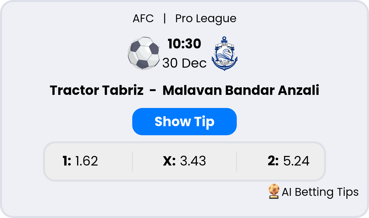 TractorTabriz vs MalavanBandarAnzali